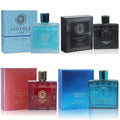 ACENTER Men's Cologne Gift Set 4 Pack – Vintage Heroes Series (3.4 oz Each) | Vanilla Bourbon, Leather & Amber Floral