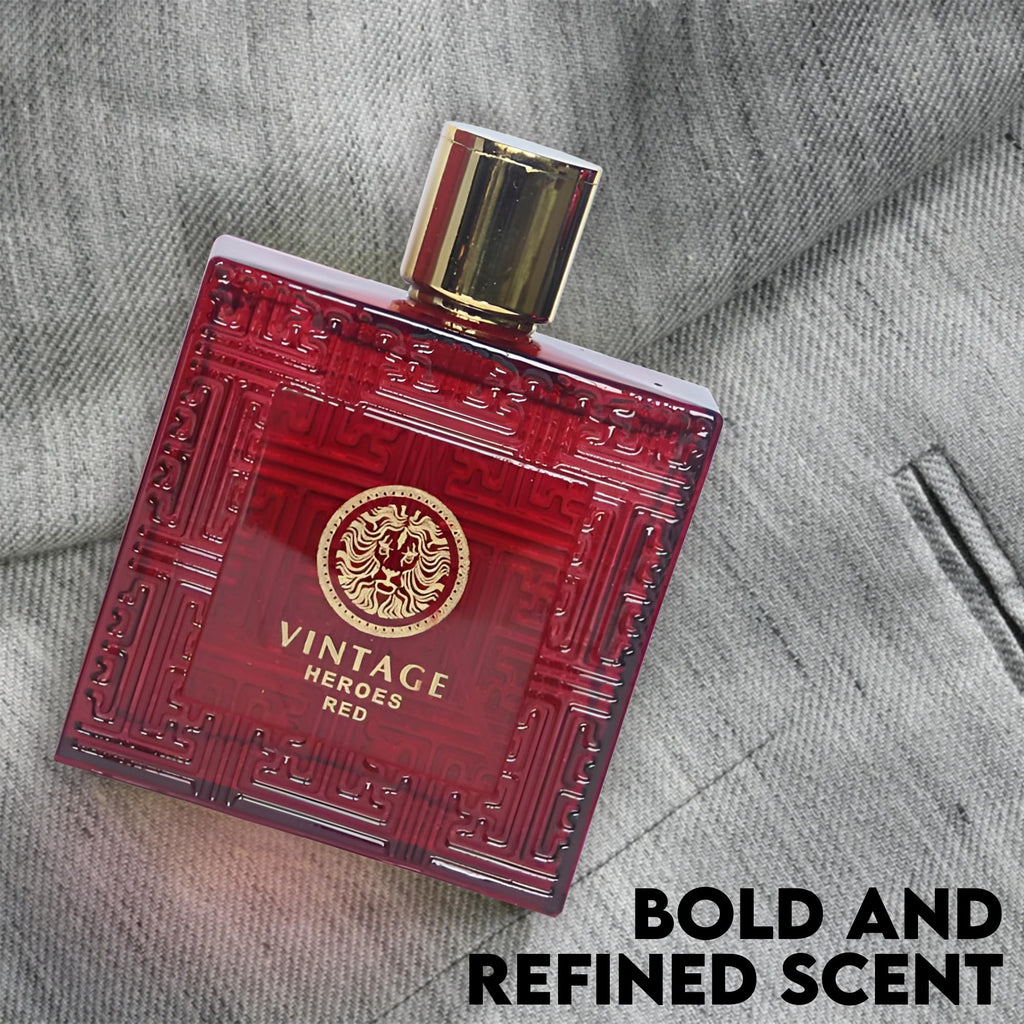 ACENTER Men's Cologne Gift Set 4 Pack – Vintage Heroes Series (3.4 oz Each) | Vanilla Bourbon, Leather & Amber Floral