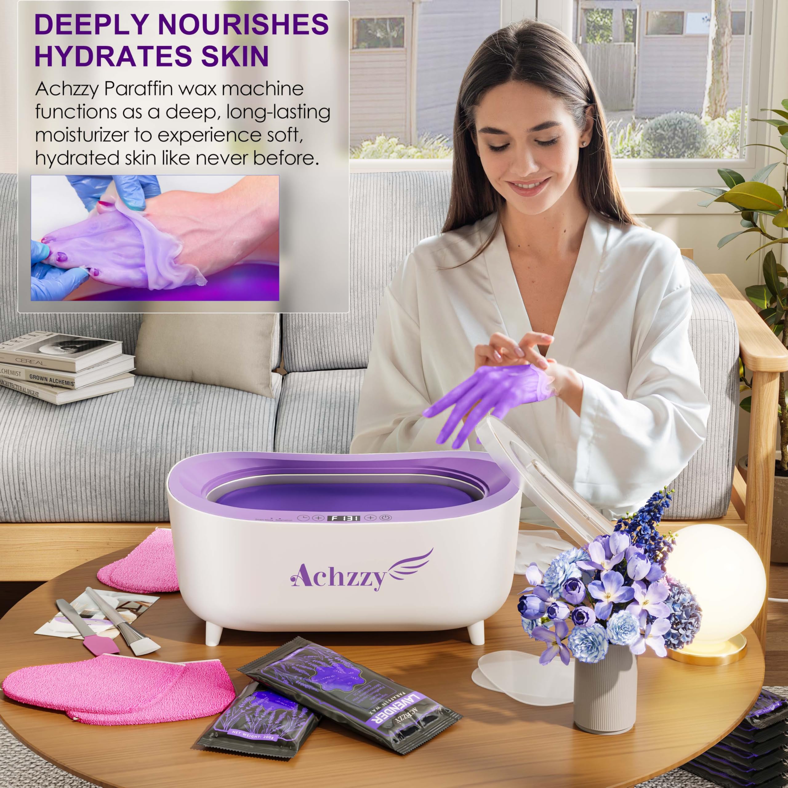Achzzy 5000ml Paraffin Wax Warmer for Hands & Feet – Professional Wax Bath with Smart Heating
