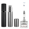 ACMYCH 2-Pack Travel Perfume Atomizers - 5ml Bottom-Filling, Black & Gray