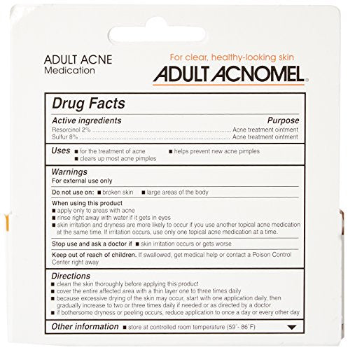 Adult Acnomel Tinted Acne Cream 1.3 Oz – Clear Pimples & Rosacea Support