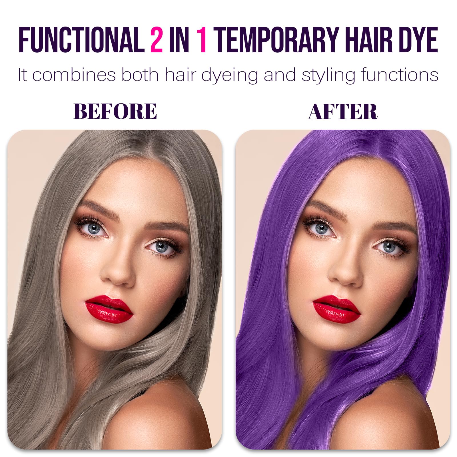 Acosexy Temporary Hair Color Wax Dye – Purple 120g for Halloween & Cosplay