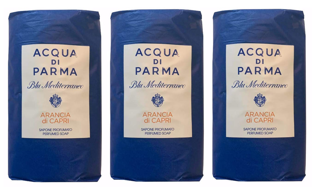 Acqua Di Parma Arancia Di Capri Blu Mediterraneo Wrapped Soaps – 3 x 100g