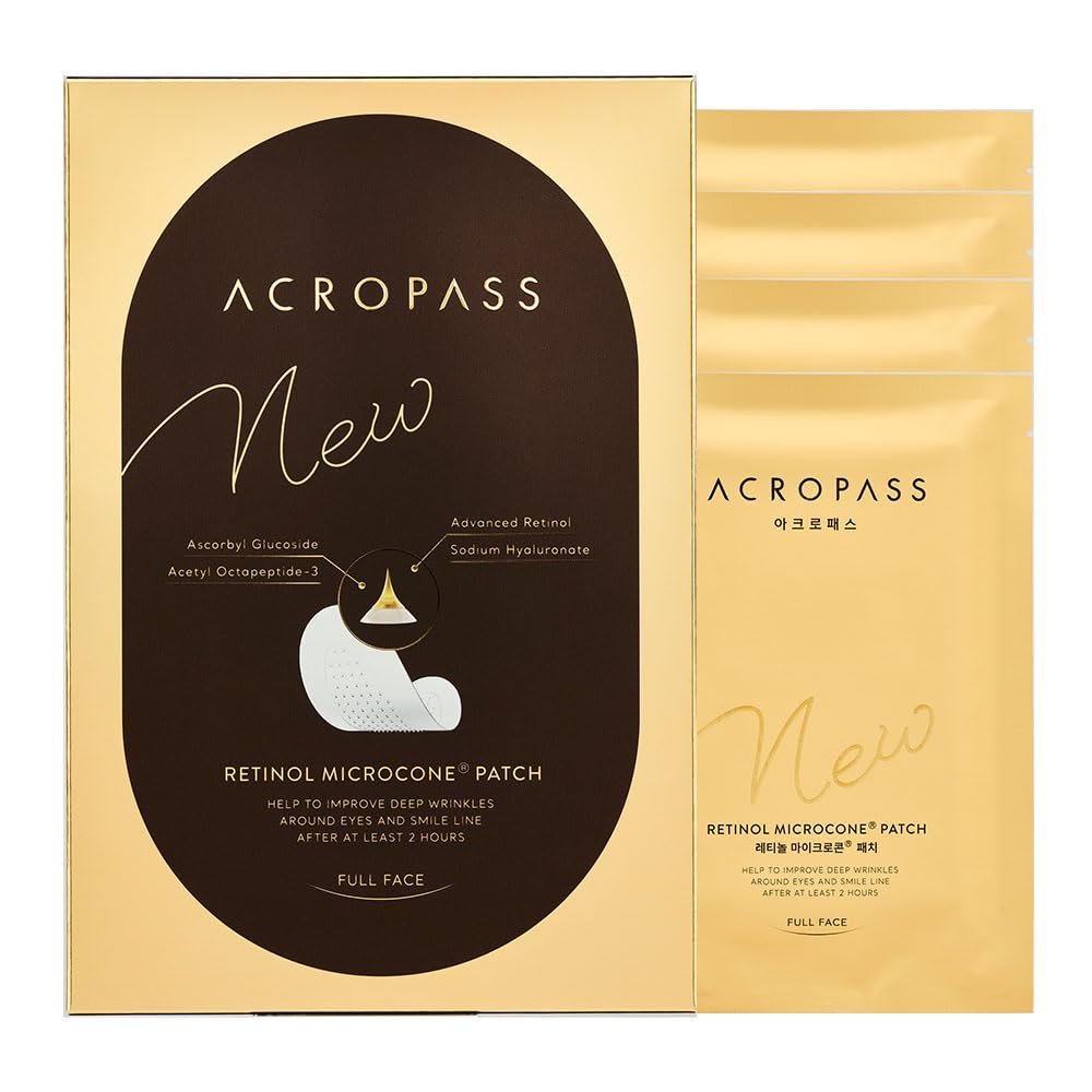 Acropass Wrinkle Patches with Retinol Microcone – Full Face (20 Count)