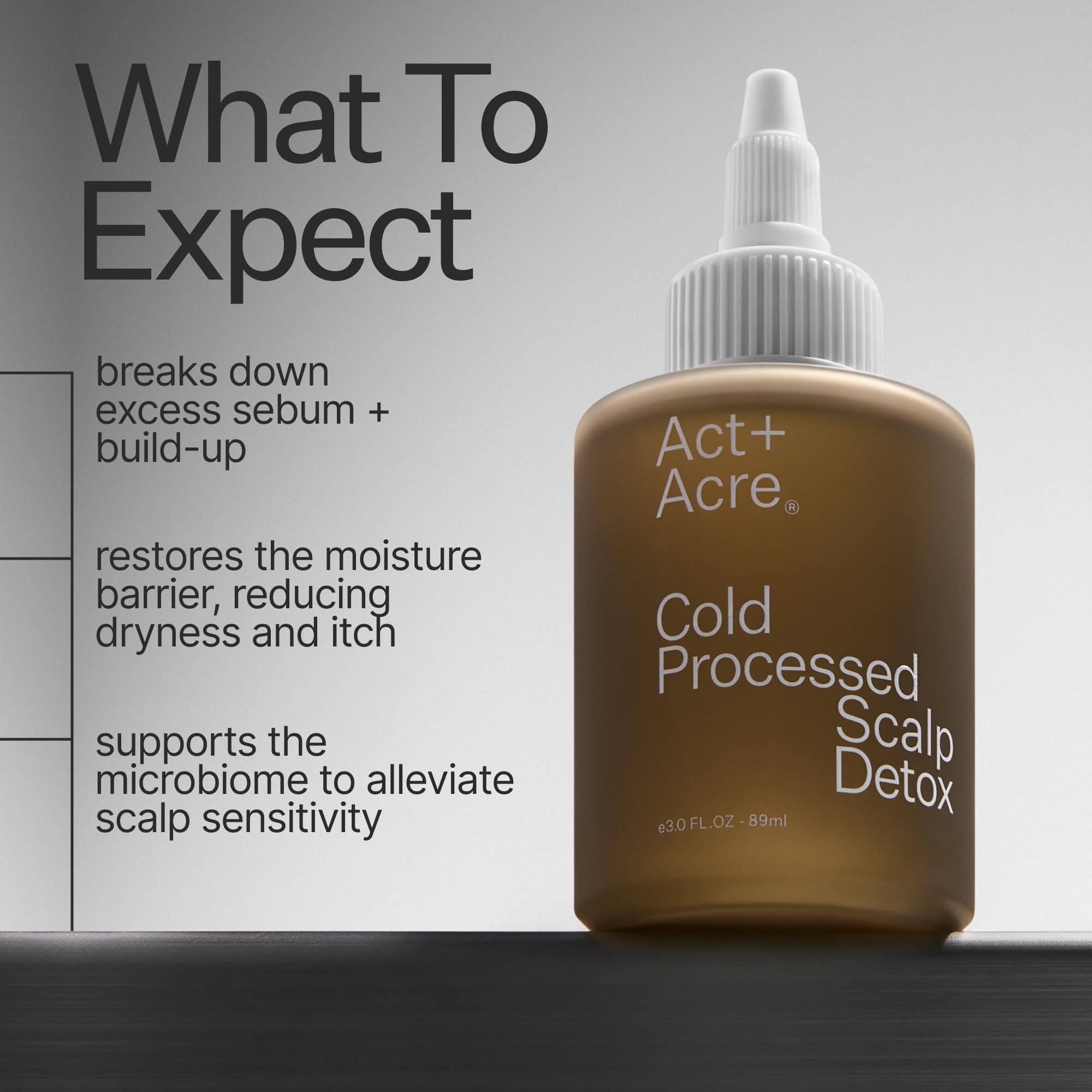 ACT+ ACRE Cold Processed Scalp Detox Oil — Sulfate-Free Scalp Care for Flaky, Dry & Itchy Scalp