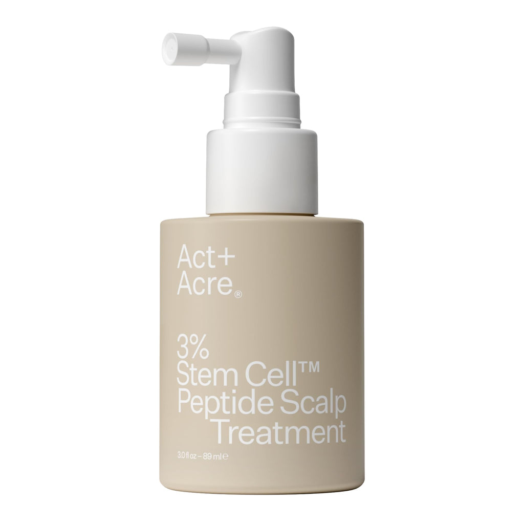 Act+Acre Cold Processed 3% Stem Cell Peptide Treatment – Boost Hair Density | Grape Stem Cells, Peptides + Caffeine | Vegan, Fragrance-Free | 3 fl oz