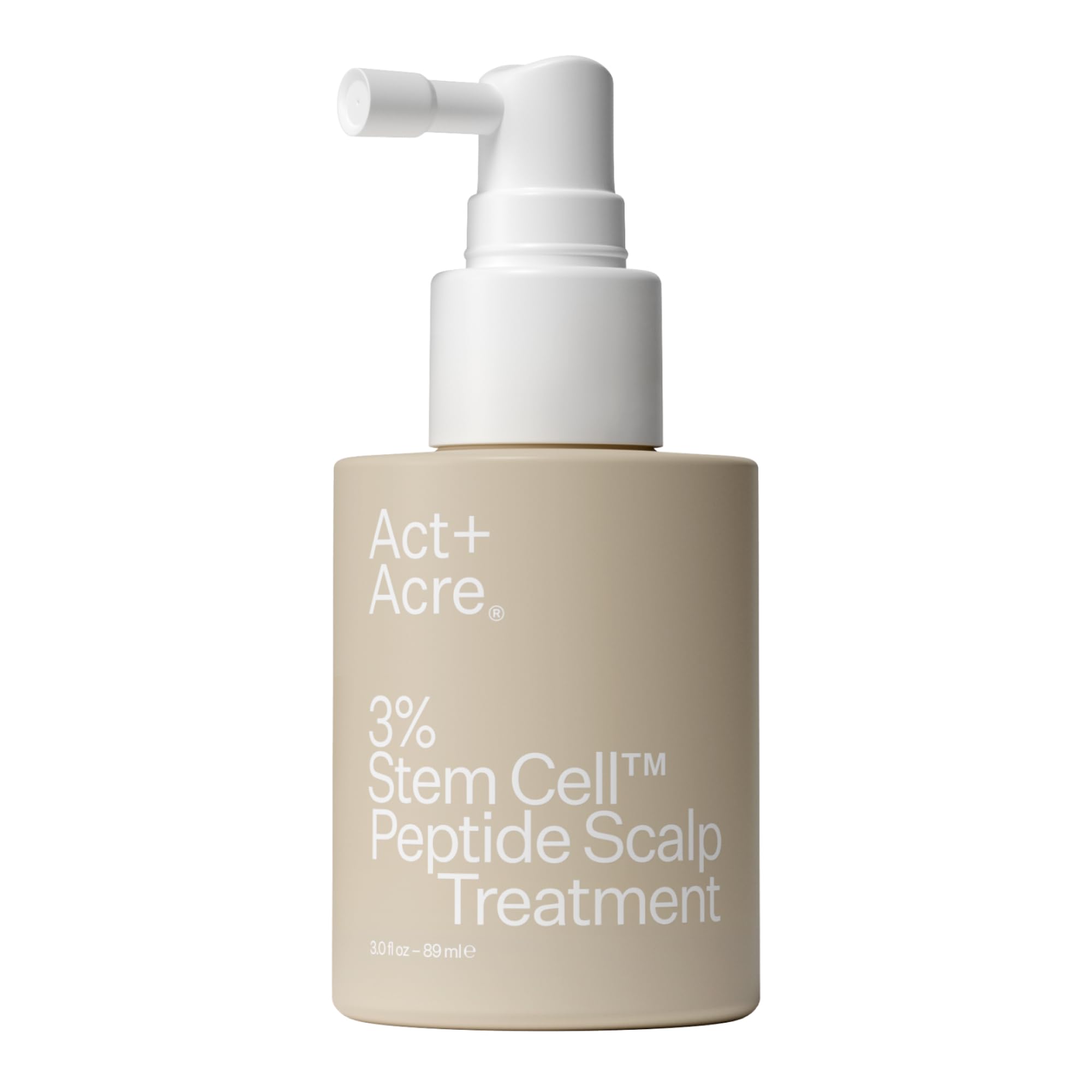 Act+Acre Cold Processed 3% Stem Cell Peptide Treatment – Boost Hair Density | Grape Stem Cells, Peptides + Caffeine | Vegan, Fragrance-Free | 3 fl oz