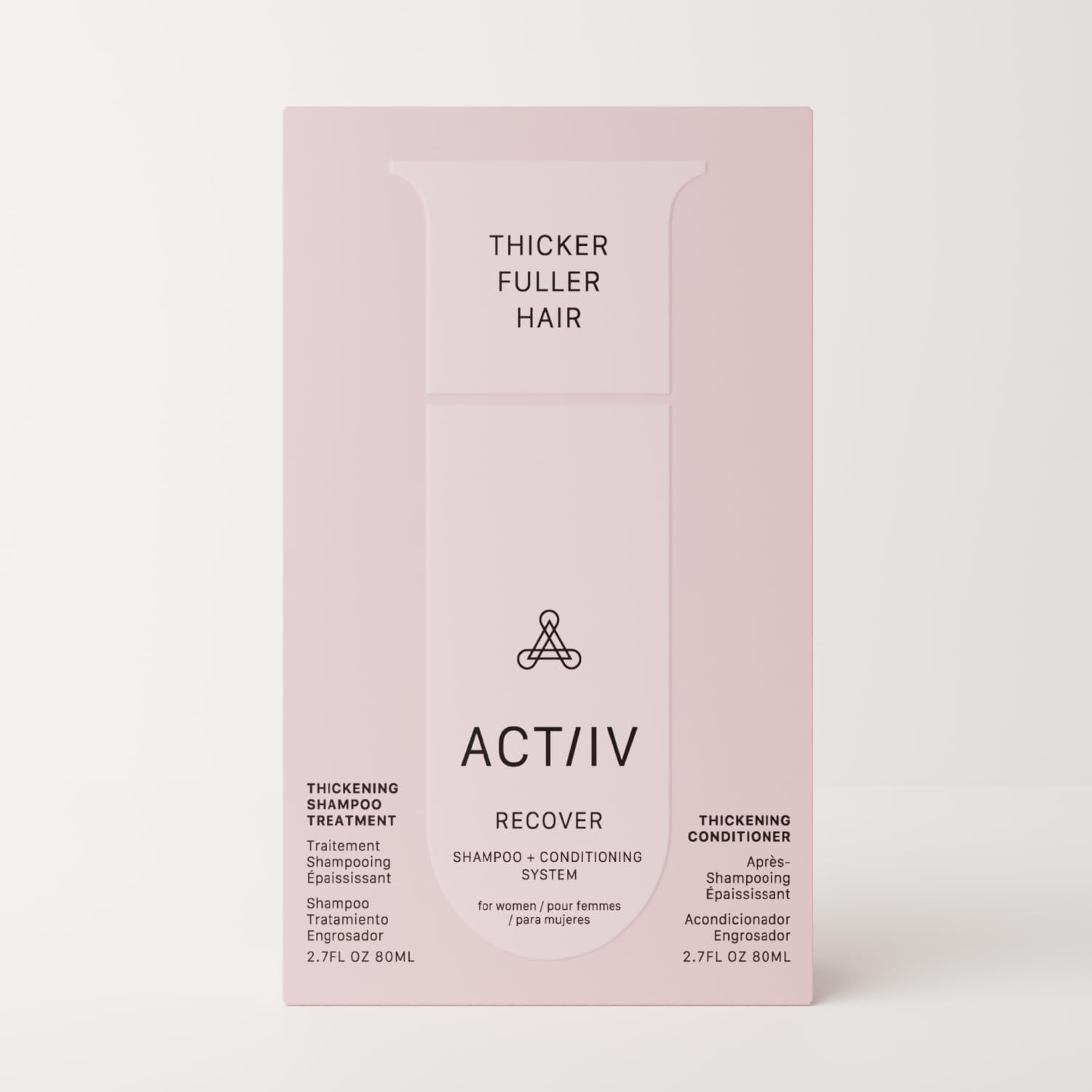 ACTIIV Recover Travel Duo for Women – Fuller-Looking Hair, Plant-Based, Color-Safe (2x2.7 oz)