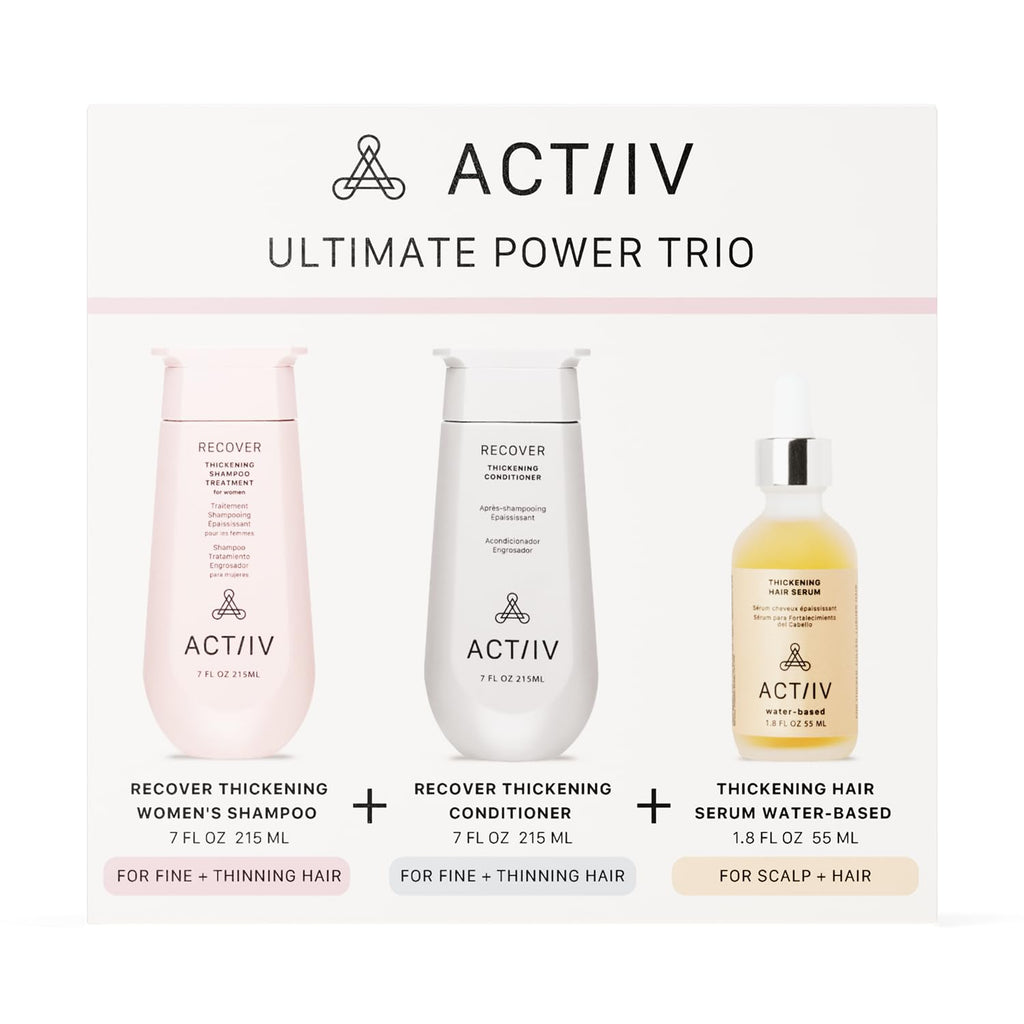 ACTIIV Ultimate Power Trio for Women – Fuller Hair, Scalp Care, Vegan & Color-Safe