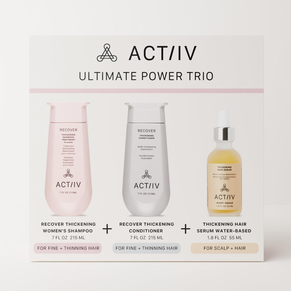 ACTIIV Ultimate Power Trio for Women – Fuller Hair, Scalp Care, Vegan & Color-Safe