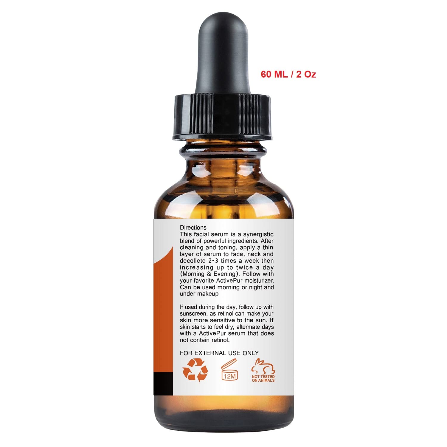 ActivePur Vitamin C Serum for Face 2oz | Hyaluronic Acid, Vitamin E + B5