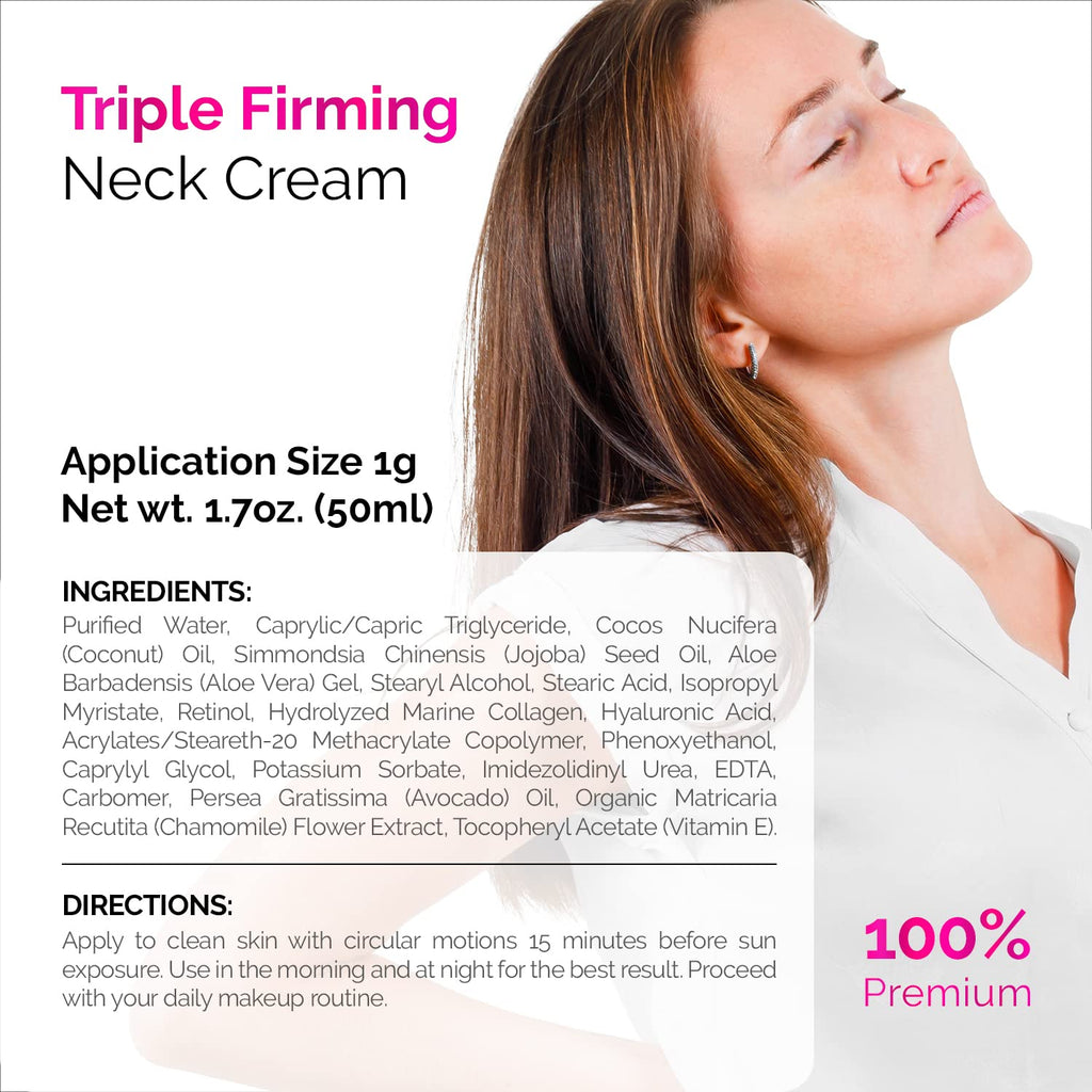 ACTIVSCIENCE Neck Firming Cream – Retinol, Collagen & Hyaluronic Acid Moisturizer