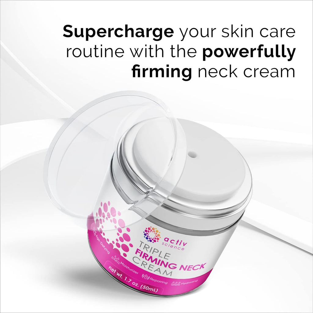 ACTIVSCIENCE Neck Firming Cream – Retinol, Collagen & Hyaluronic Acid Moisturizer