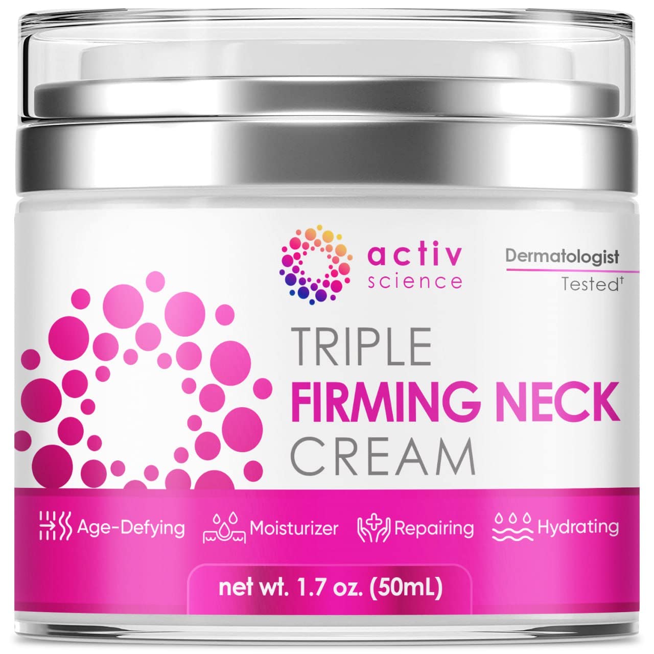 ACTIVSCIENCE Neck Firming Cream – Retinol, Collagen & Hyaluronic Acid Moisturizer