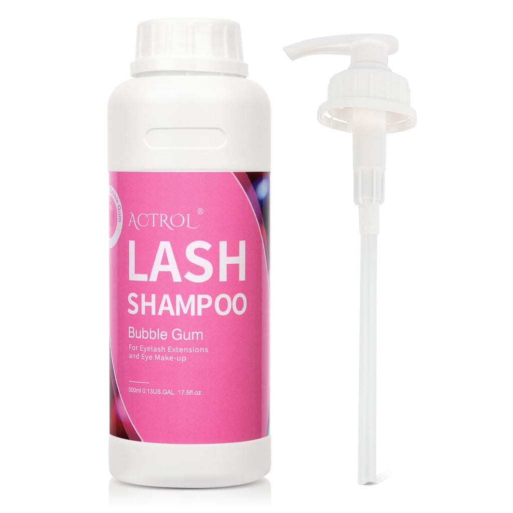 ACTROL Eyelash Extension Cleanser Bubble Gum 500ml – Paraben & Sulfate Free, Salon & Home Care