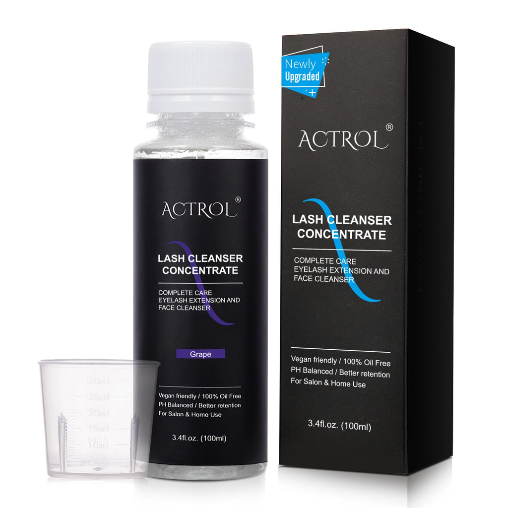 ACTROL Eyelash Cleanser Concentrate 100ml – Pro Lash Shampoo for Extensions