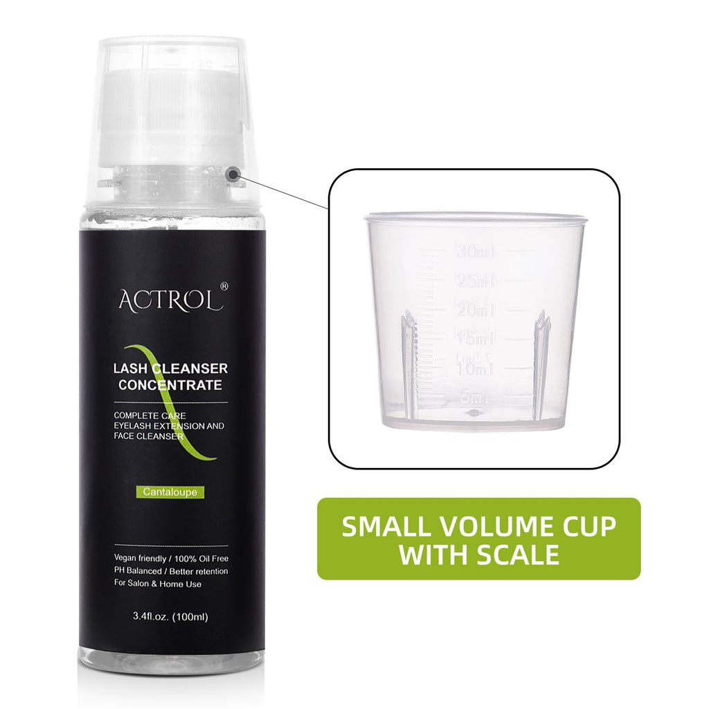 ACTROL Eyelash Cleanser Concentrate 100ml – Paraben & Sulfate Free Lash Shampoo
