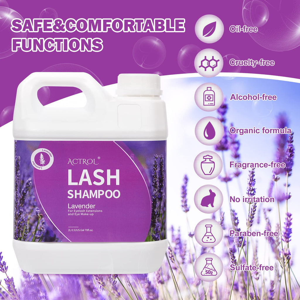ACTROL Eyelash Extension Cleanser Lavender 2L – Paraben & Sulfate Free