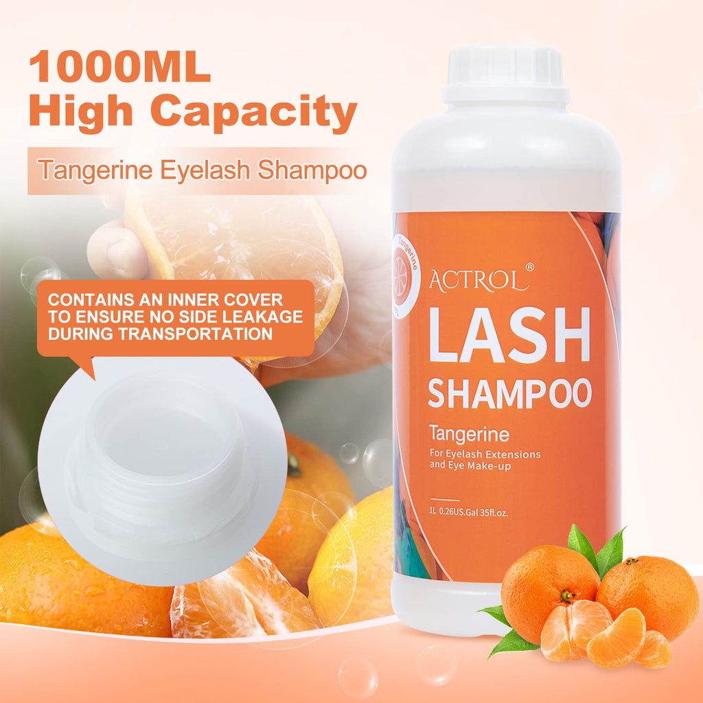ACTROL Eyelash Extension Cleanser Tangerines 1L – Gentle, Paraben & Sulfate Free