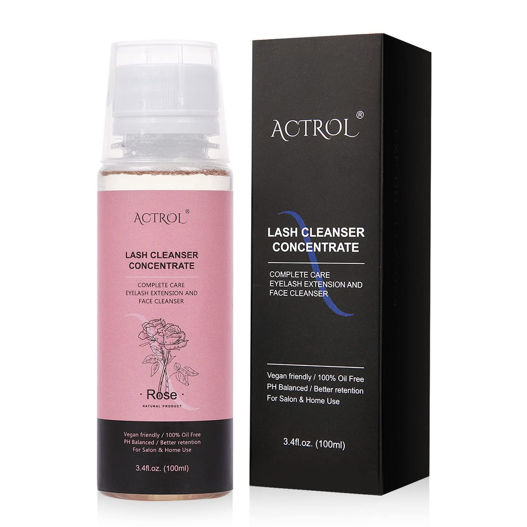 ACTROL Eyelash Shampoo Concentrate 100ml – Lash Extensions Cleanser for Salon & Home