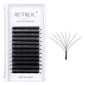 ACTROL W Eyelash Extensions 8D Volume 0.07D Curl 8-15mm Mix – Easy Fan W-shaped Premades