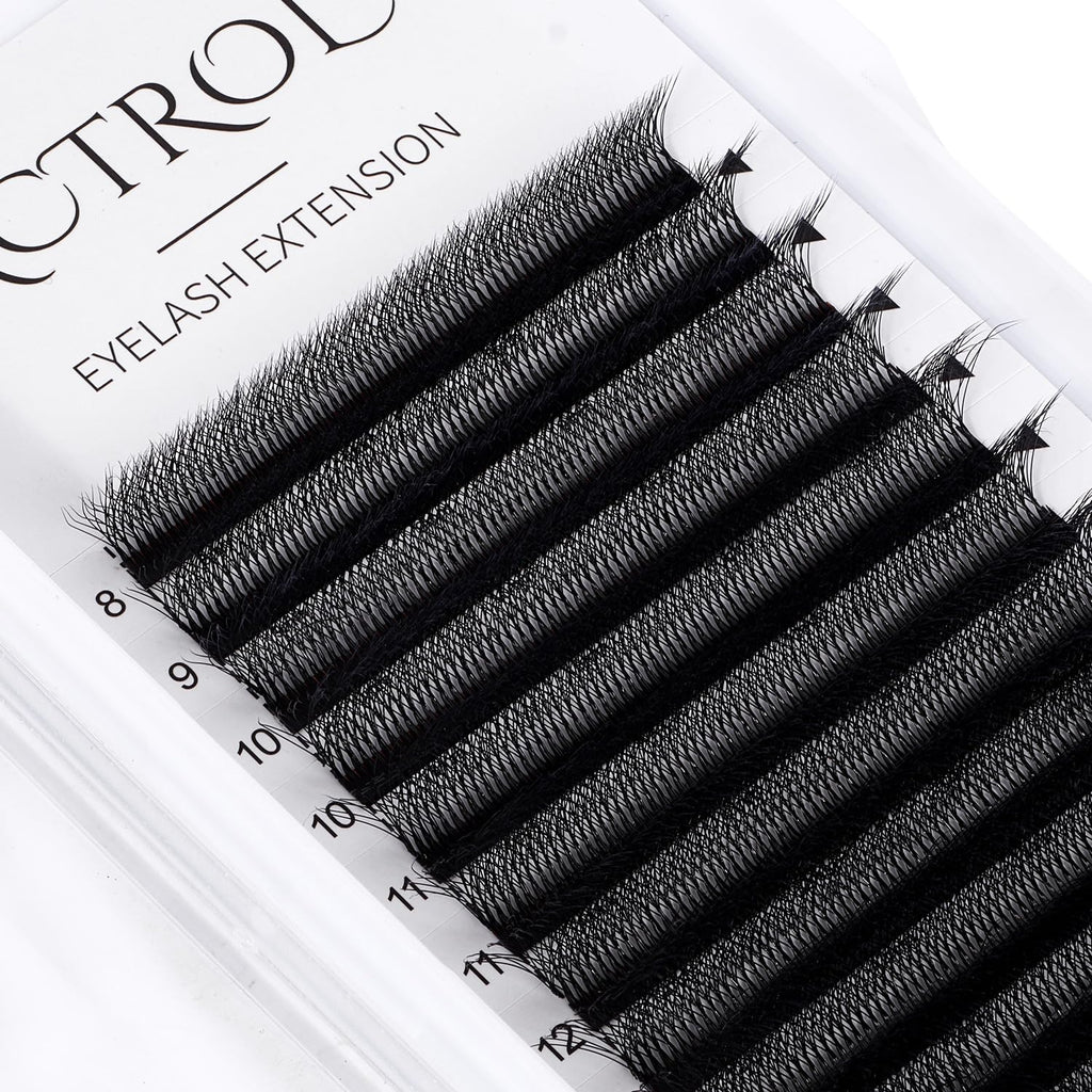 ACTROL W Eyelash Extensions 8D Volume 0.07D Curl 8-15mm Mix – Easy Fan W-shaped Premades