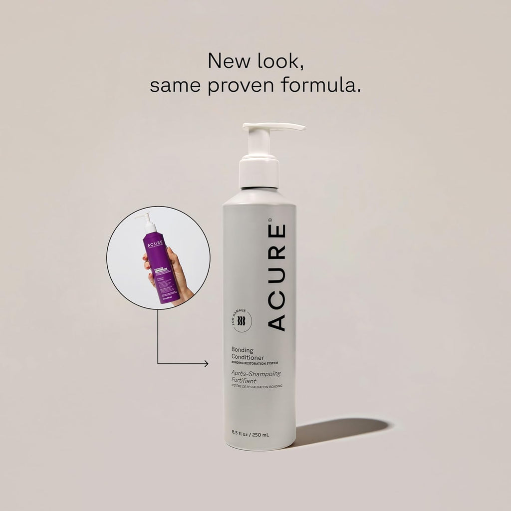 Acure Bonding Conditioner - Deep Moisture for Dry & Damaged Hair | Vegan, Sulfate Free, 8 fl oz (2 Pack)