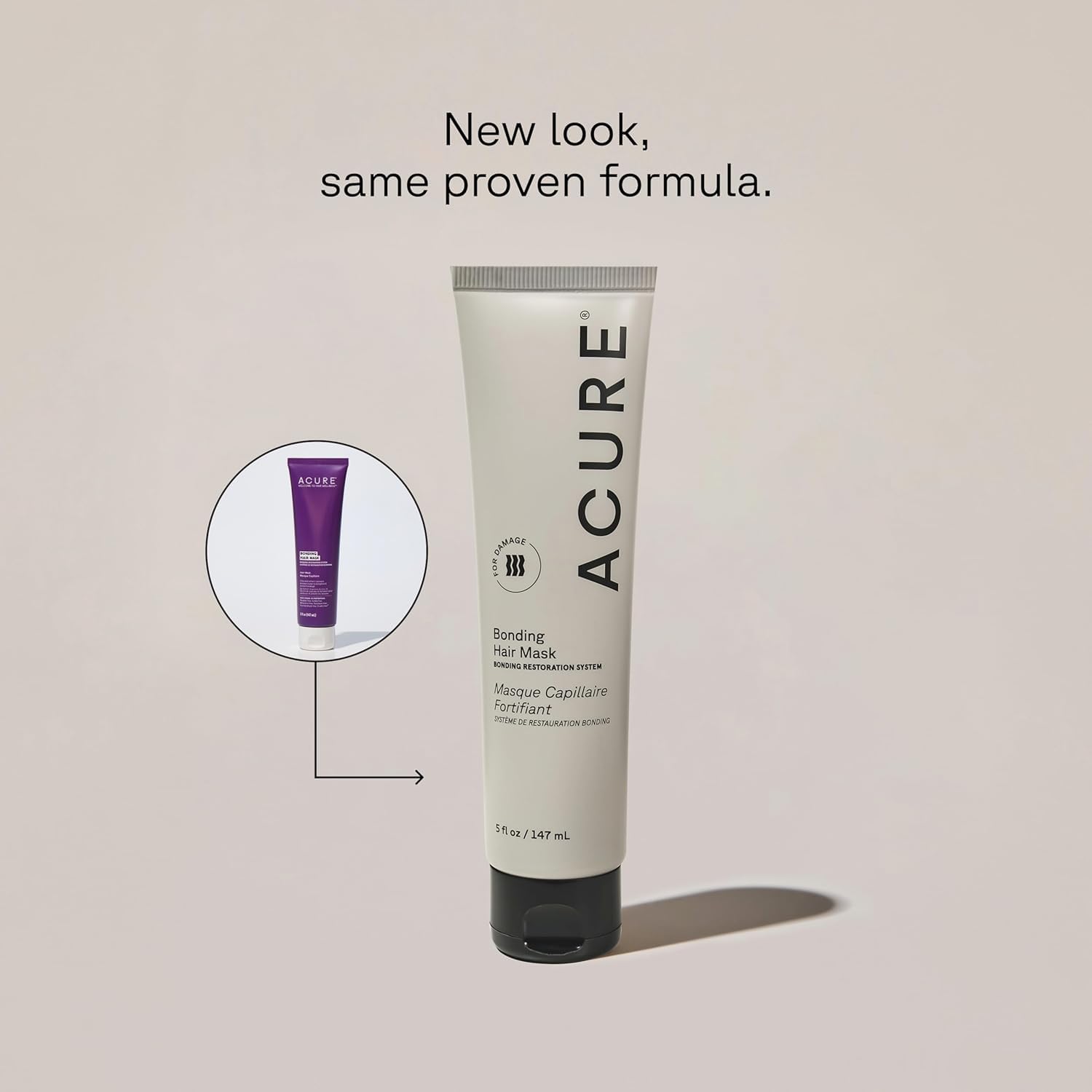Acure Bonding Hair Mask – Weekly Deep Conditioning for Damaged, Dry & Fine Hair | Vegan, 2-Pack 5 oz