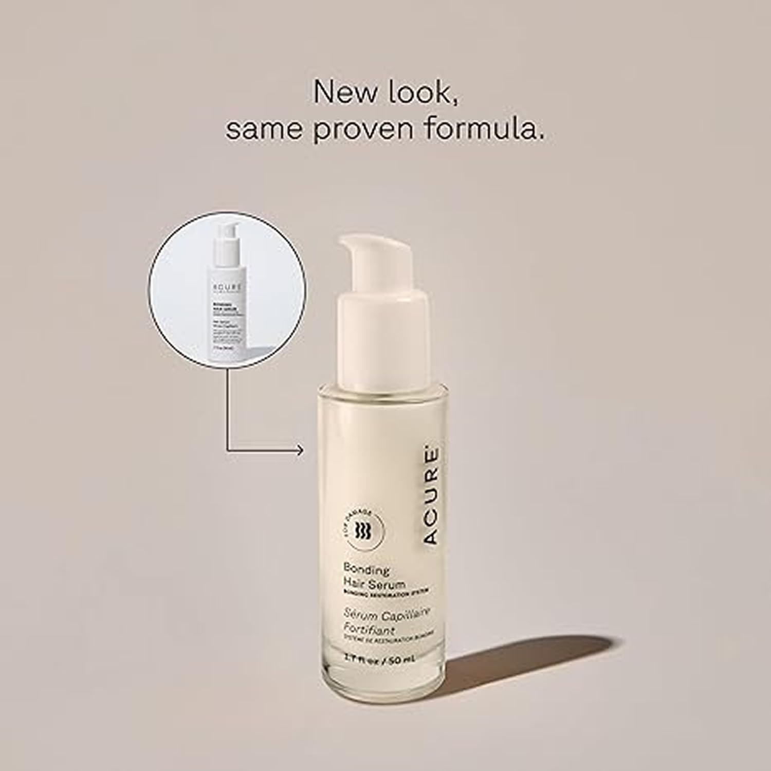 Acure Bonding Hair Serum – Lightweight Leave-In for Frizz Control & Shine (1.7 fl oz)
