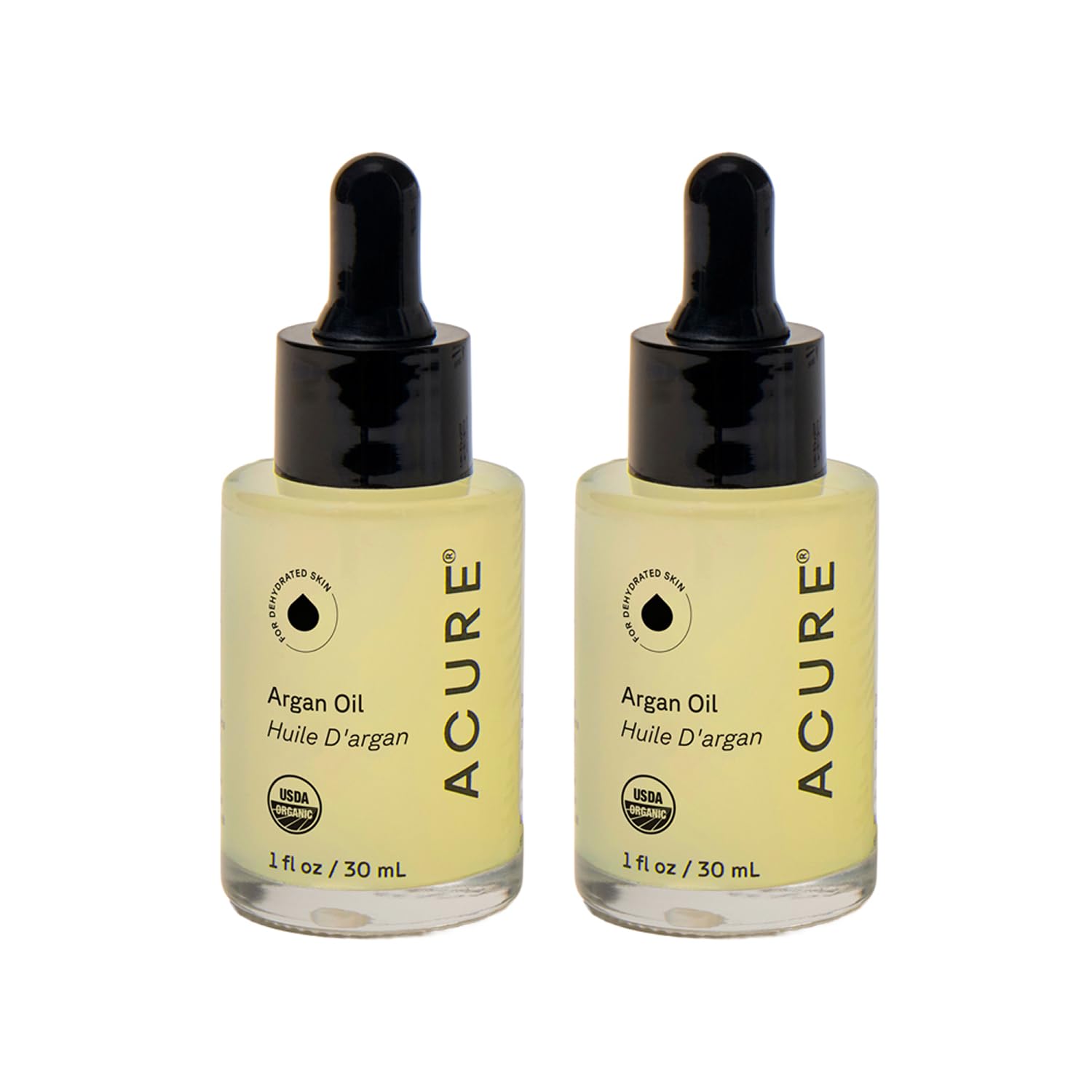 Acure The Essentials Argan Oil – Organic Argan Oil for Hair & Skin, 2-Pack, Cold-Pressed