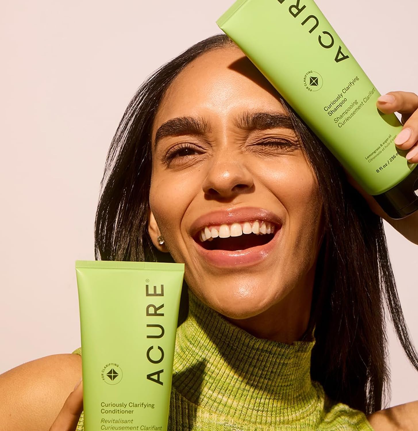 Acure Curiously Clarifying Shampoo & Conditioner Set – Daily Deep Cleansing & Hydration for All Hair Types | 8 fl oz (2 Pack)