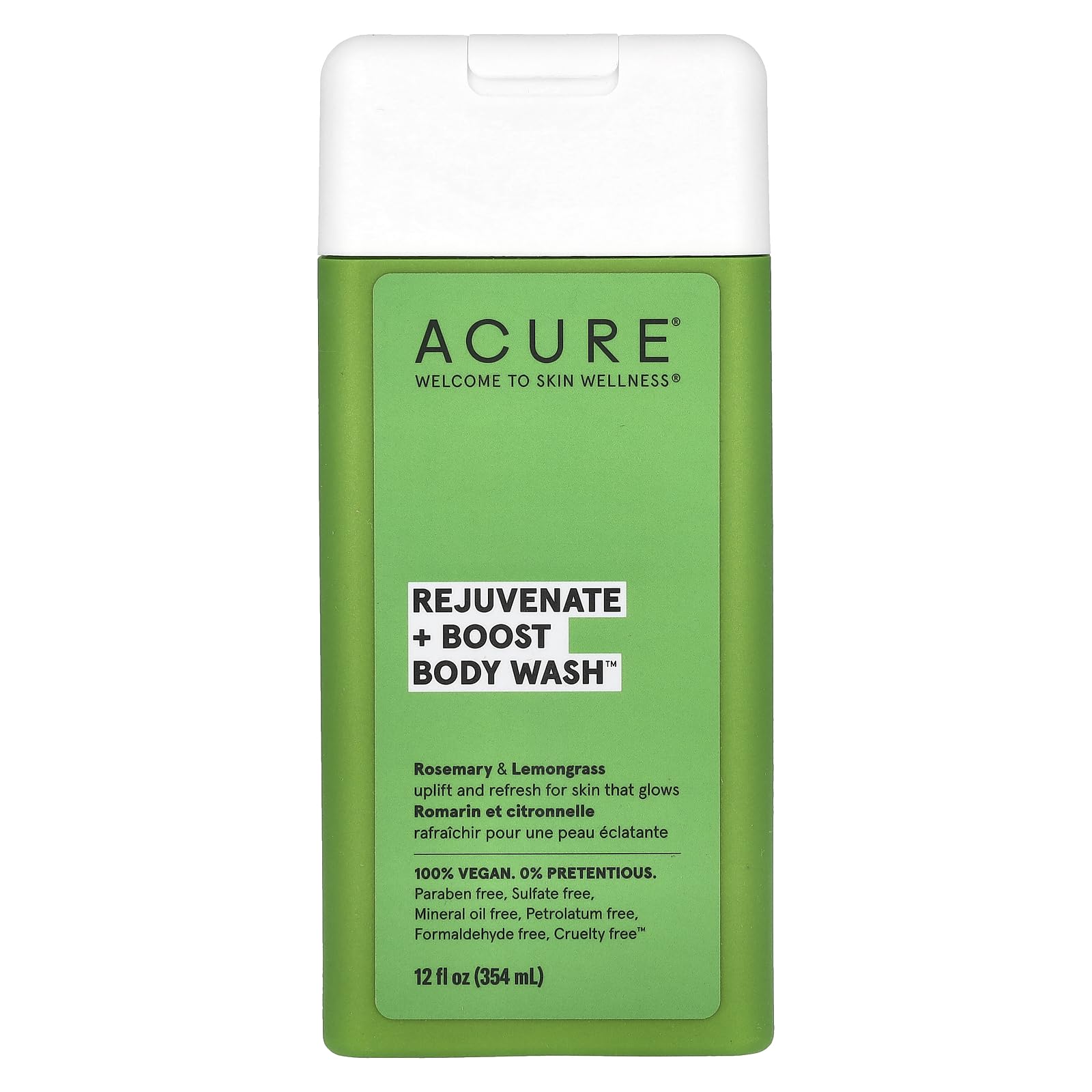 Acure Rejuvenate + Boost Body Wash – Rosemary & Lemongrass | 12 Fl Oz