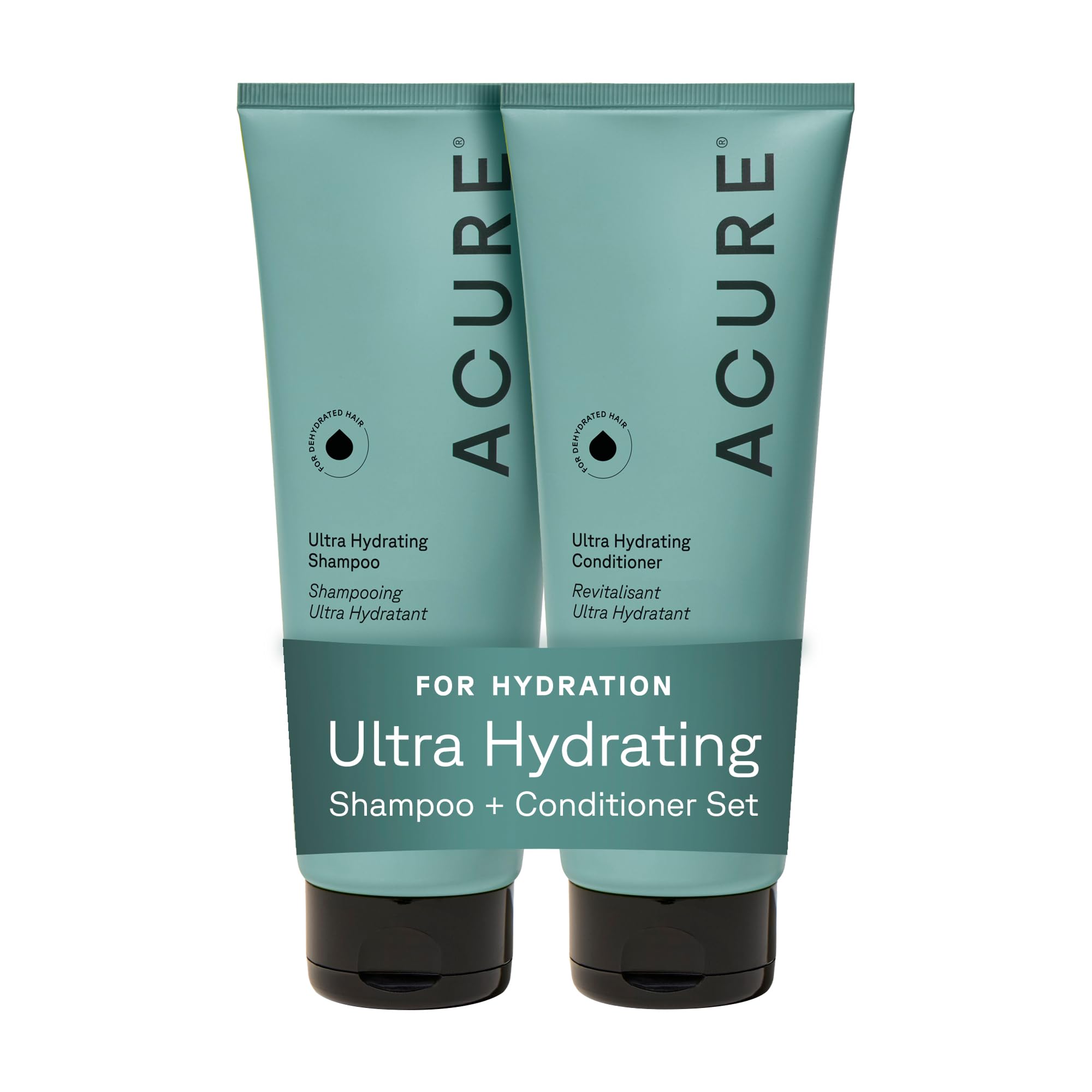 Acure Ultra Hydrating Shampoo & Conditioner Set with Argan Oil – For All Hair Types