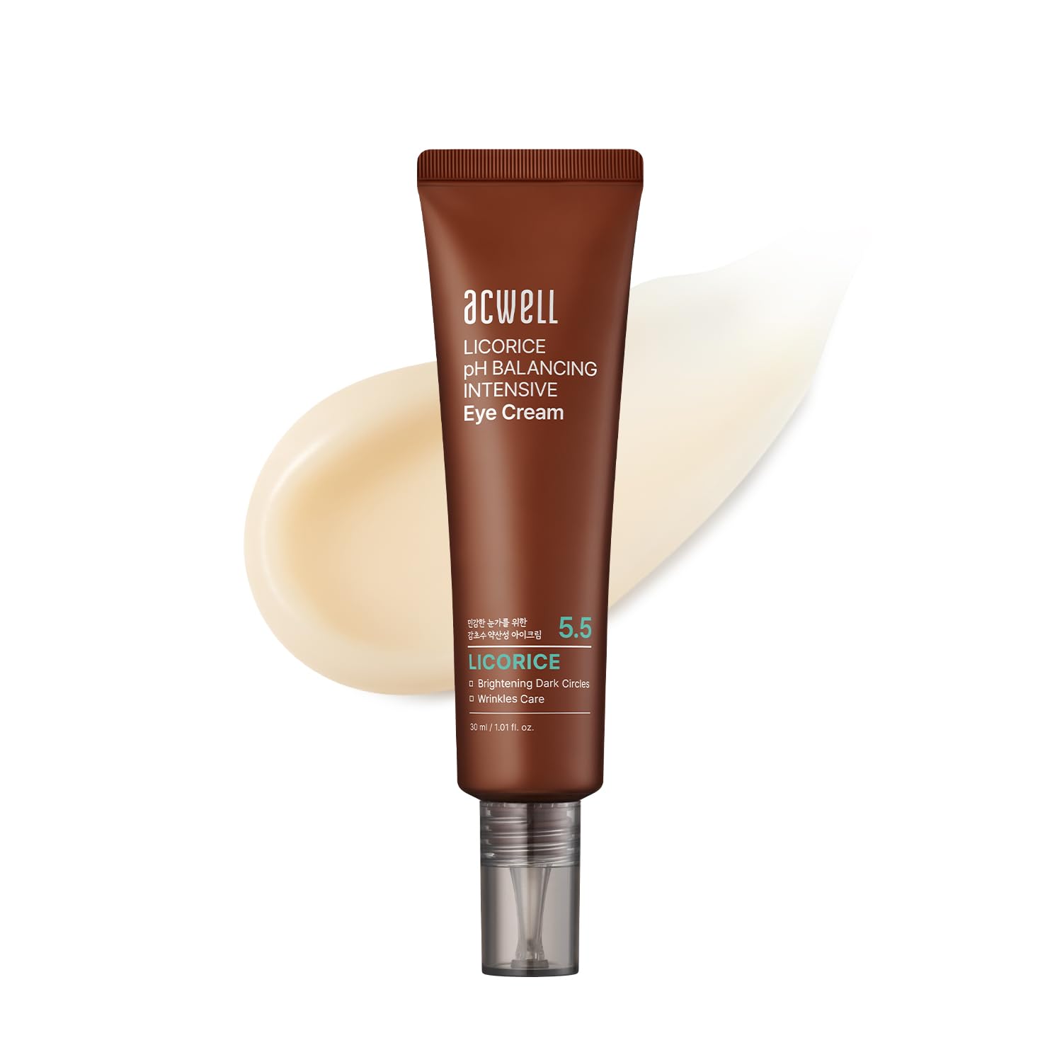 ACWELL Licorice pH Balancing Intensive Eye Cream – Anti-Wrinkle, Dark Circles & Puffiness (1.01 oz)
