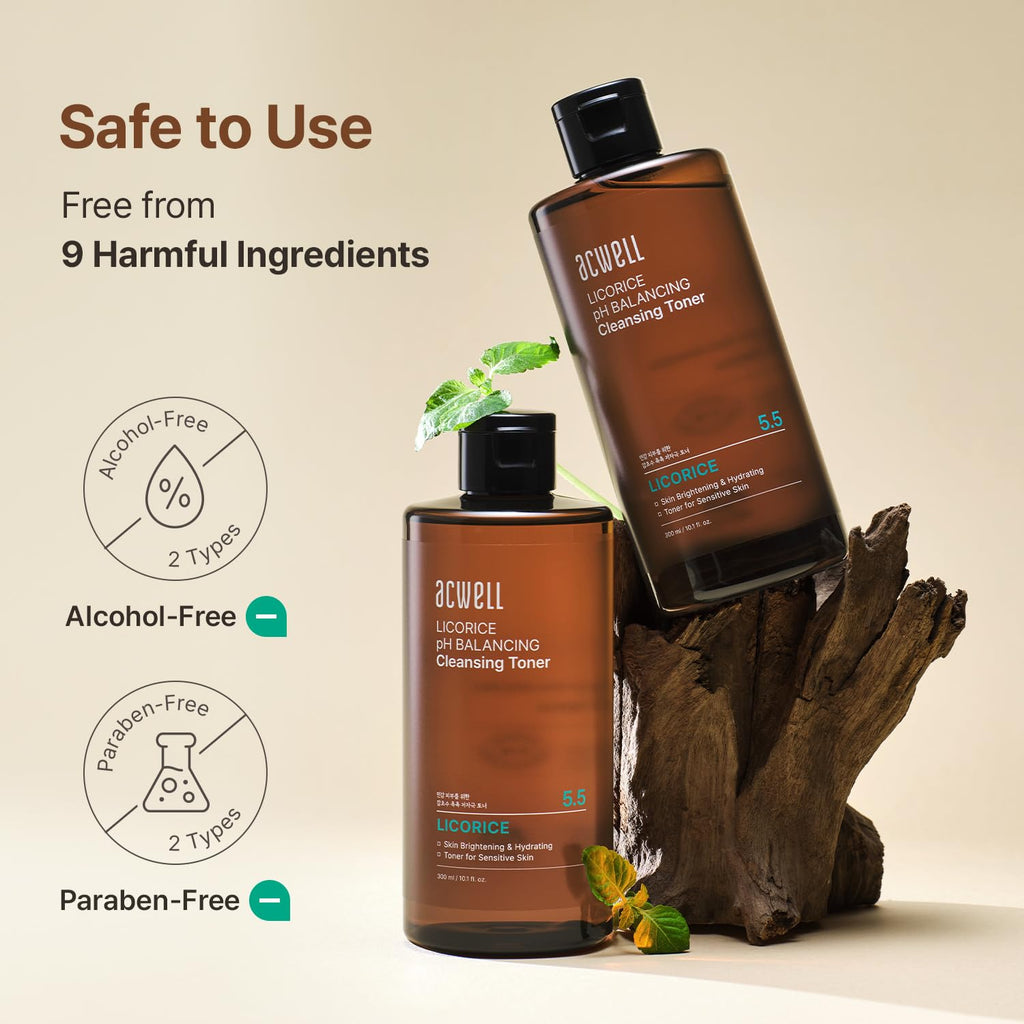 ACWELL Licorice pH Balancing Cleansing Toner – Hydrating, Gentle pH 5.5-6