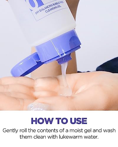 ACWELL pH Balancing Bubble-Free Hydrating Facial Cleansing Gel – Gentle Cleanser for Sensitive Skin