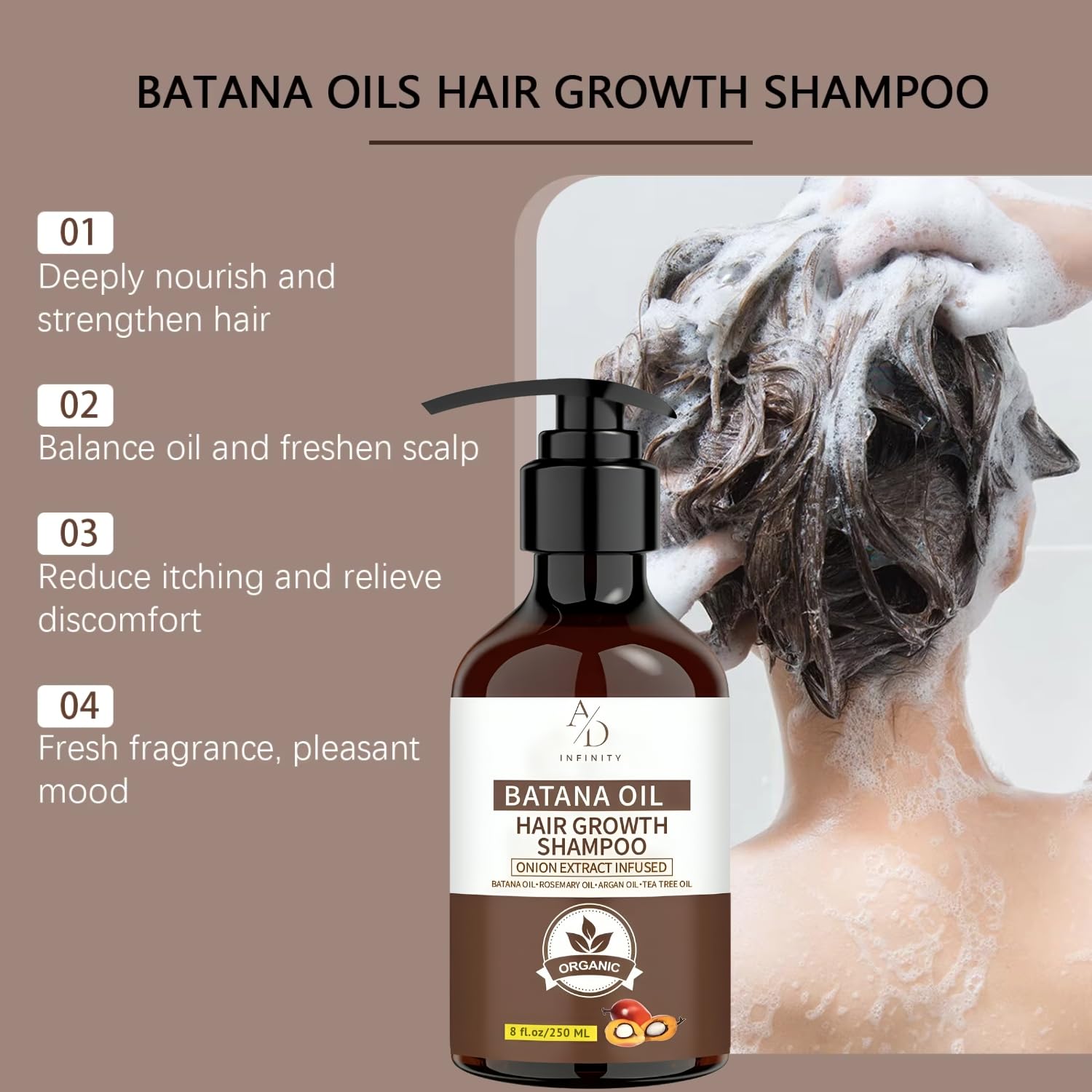 A/D Infinity Batana Oil Hair Growth Shampoo – Onion & Argan Oils