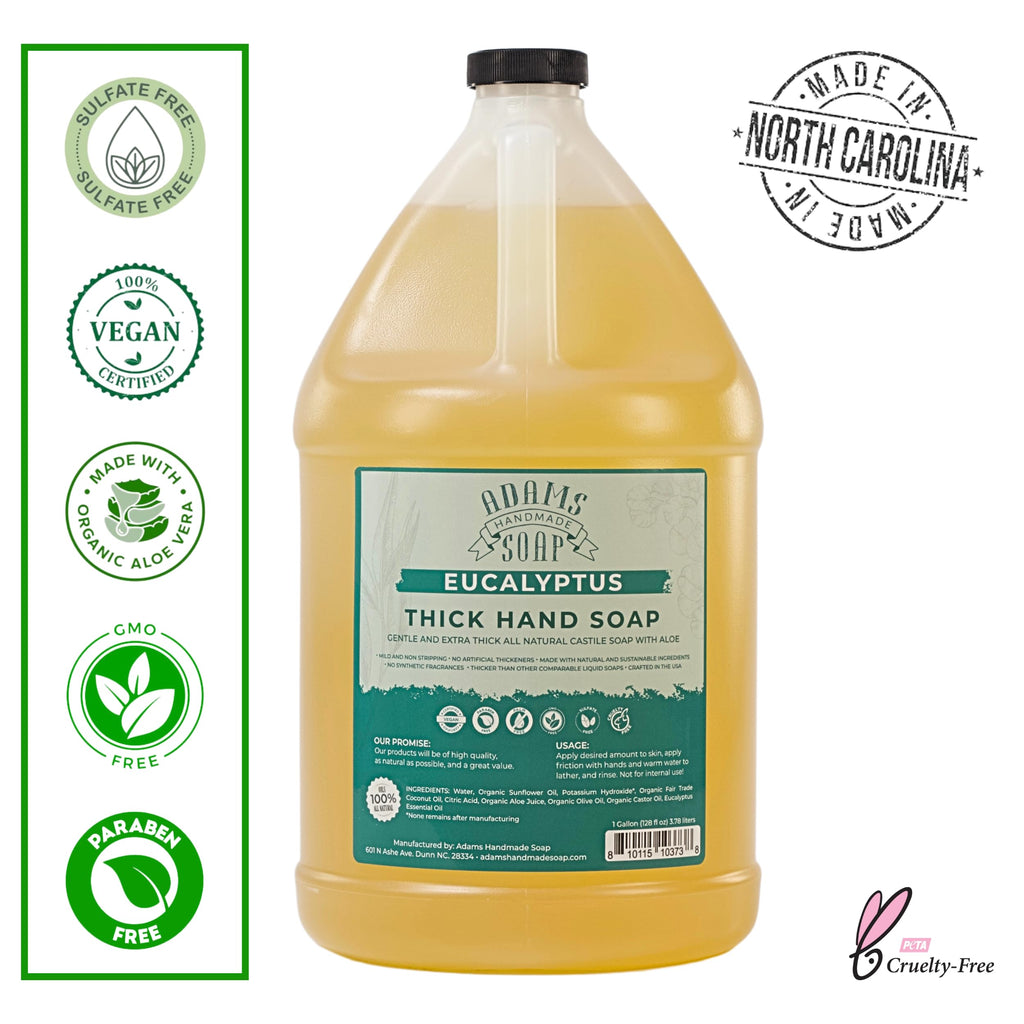 Adams Handmade Soap Thick Castile Liquid Hand Soap Refill – Eucalyptus