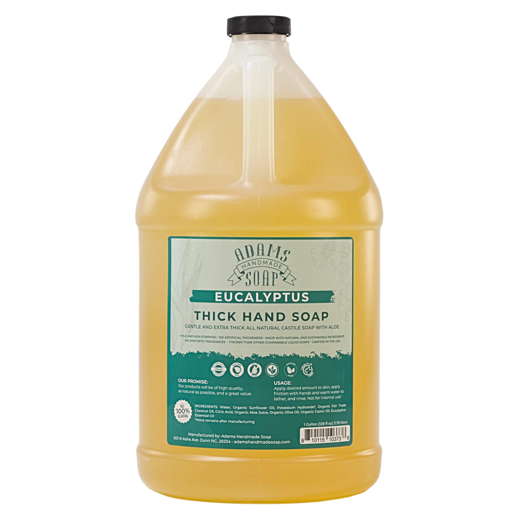 Adams Handmade Soap Thick Castile Liquid Hand Soap Refill – Eucalyptus