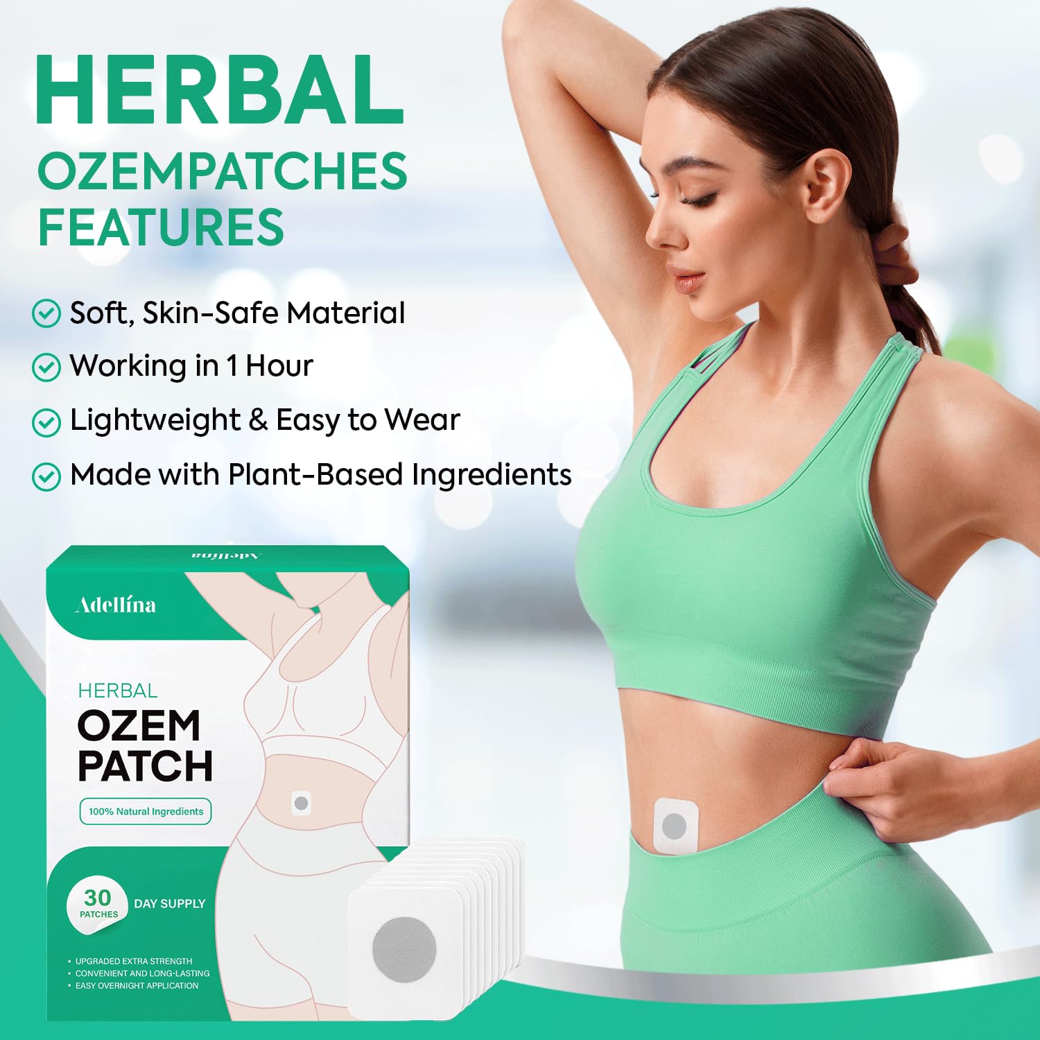 Adellina Ozempatch for Women – Herbal Body Patch for Gentle Daily Support