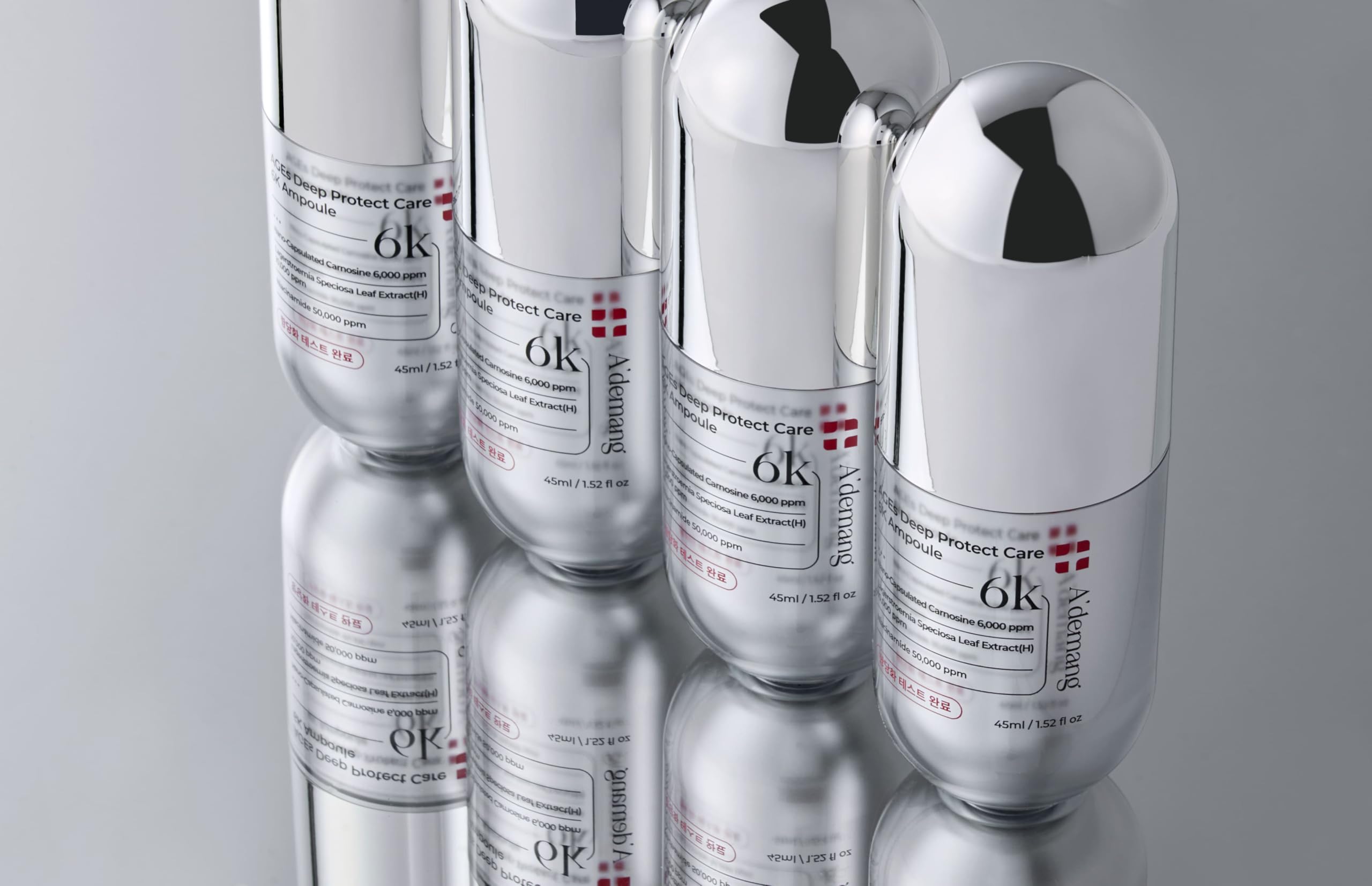 A'demang AGEs Deep Protect Care 6K Ampoule - 6 Peptides & Banaba Extract for Glycation Defense, Radiance & Barrier Support - 30ml