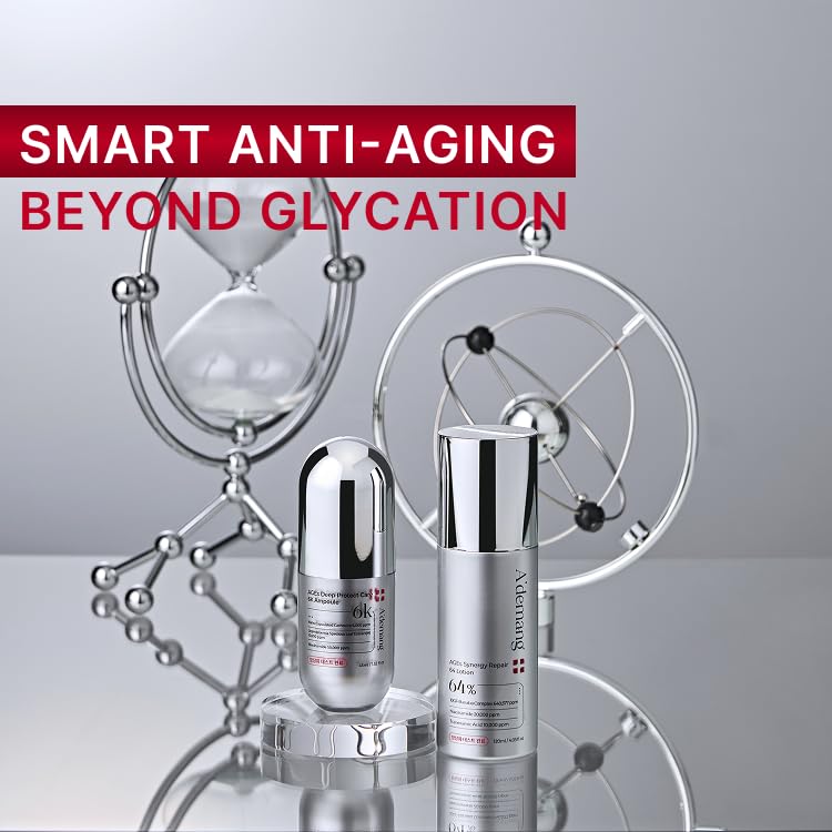 A'demang AGEs Deep Protect Care 6K Ampoule - 6 Peptides & Banaba Extract for Glycation Defense, Radiance & Barrier Support - 30ml