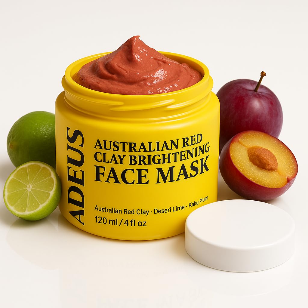 ADEUS Australian Red Clay Brightening Mask – Deep Detox & Radiance with Kakadu Plum & Desert Lime