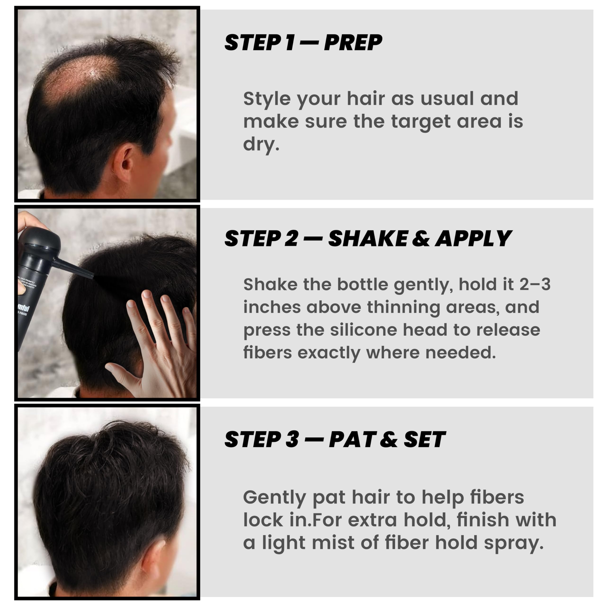 Adglamful Hair Fibers 2-Pack – Instant Coverage for Thinning Hair (Medium Brown)