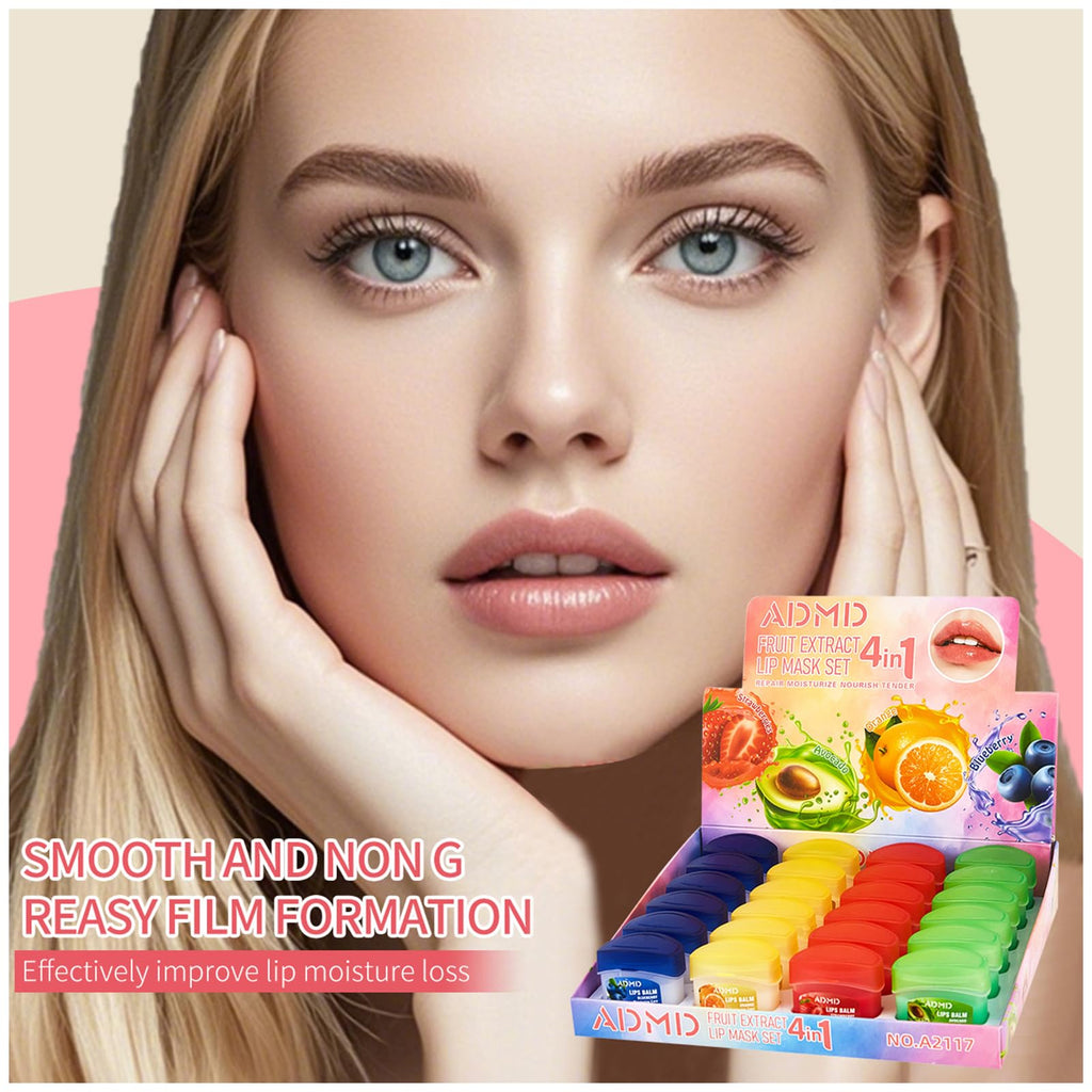 ADMD 24-Pack Lip Balm Bulk – Fruit Flavors, Hydrating Lip Care Set