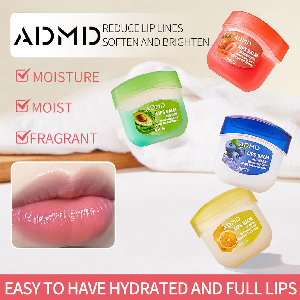 ADMD 24-Pack Lip Balm Bulk – Fruit Flavors, Hydrating Lip Care Set