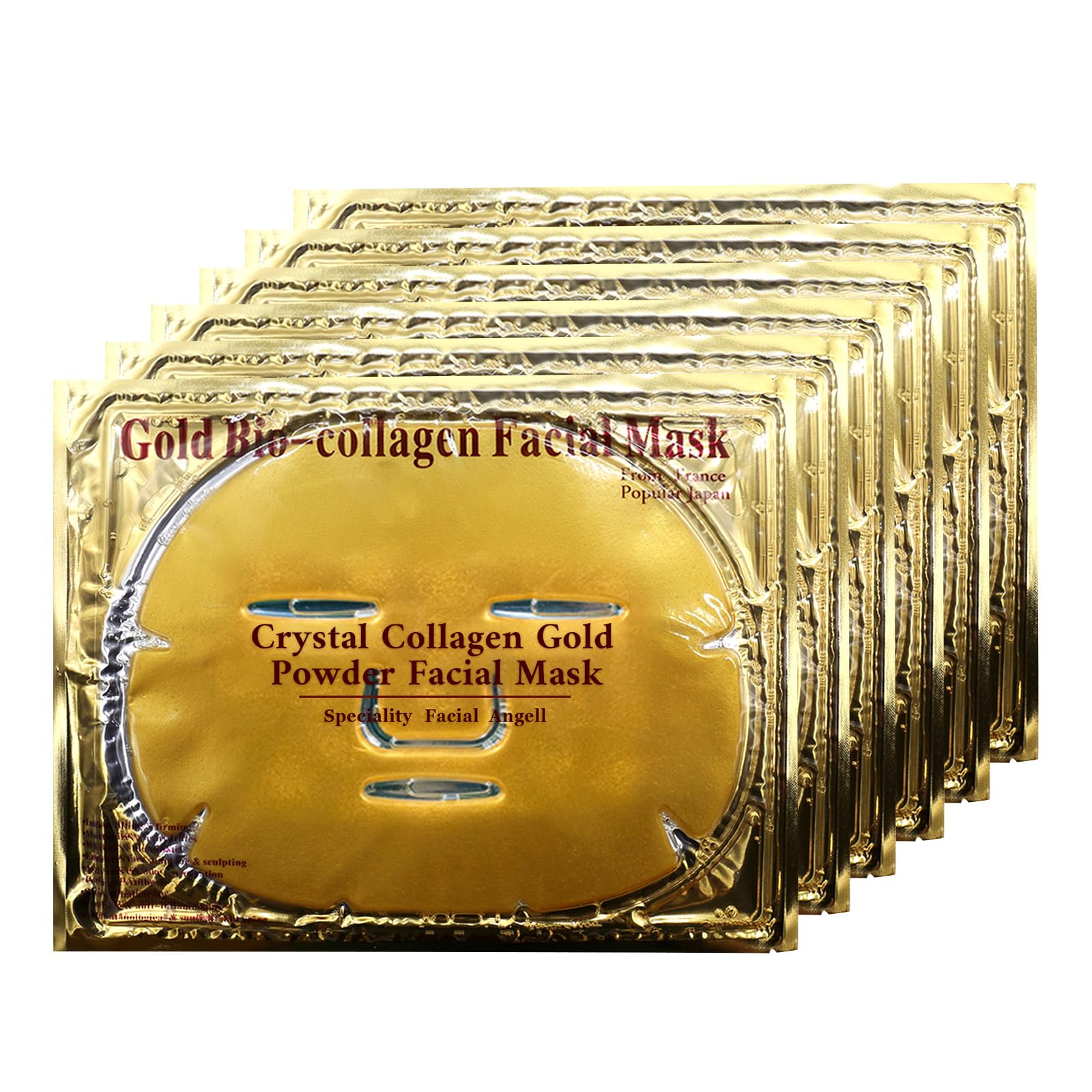 Adofect 12 Pack 24K Gold Gel Facial Masks | Anti-Aging, Hydration & Rejuvenation