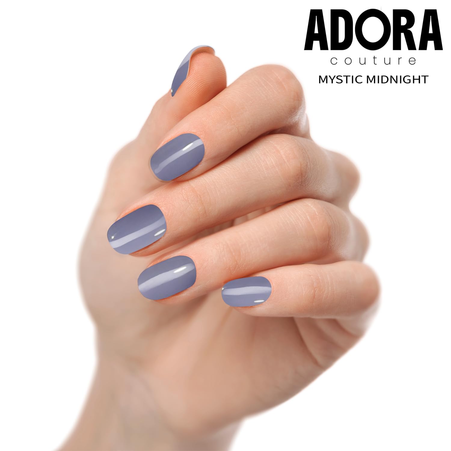 Adora Couture Semi-Cured Gel Nail Strips – Mystic Midnight | Salon-Quality at Home