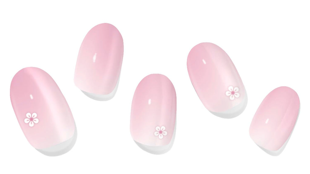 Adora Couture Semi-Cured Gel Nail Strips – Salon-Quality Gel Stickers, UV Lamp Required, Pink Cherry