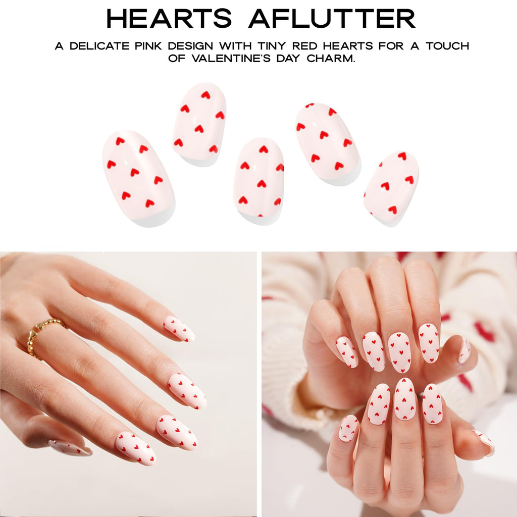 Adora Couture Semi-Cured Gel Nail Strips – Pink Aflutter | UV Light Required